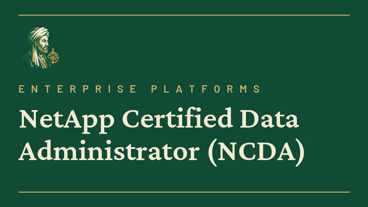 NetApp Certified Data Administrator (NCDA)